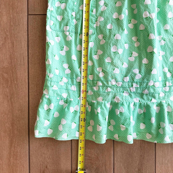 VTG Pinafore Dress Small? Novelty Strawberry Print Retro Cottage Prairie Coquett - Picture 7 of 7
